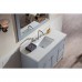 Ariel F049S-WQ-GRY Hamlet 49" Solid Wood Single Sink Bathroom Vanity Set In Grey with White Quartz Countertop - B01AL6KRZU